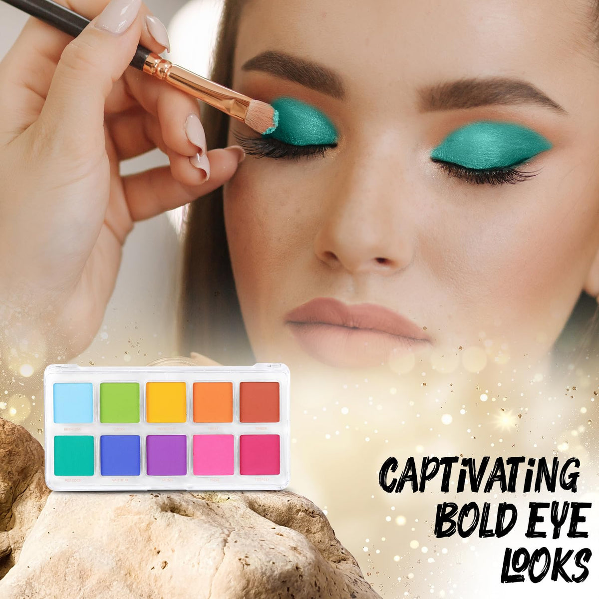 Profusion Cosmetics 10 Shade Eyeshadow Palette - High Pigmented Multi-Finish Colors, Vegan & Cruelty-Free, Create Stunning Looks On-the-Go -