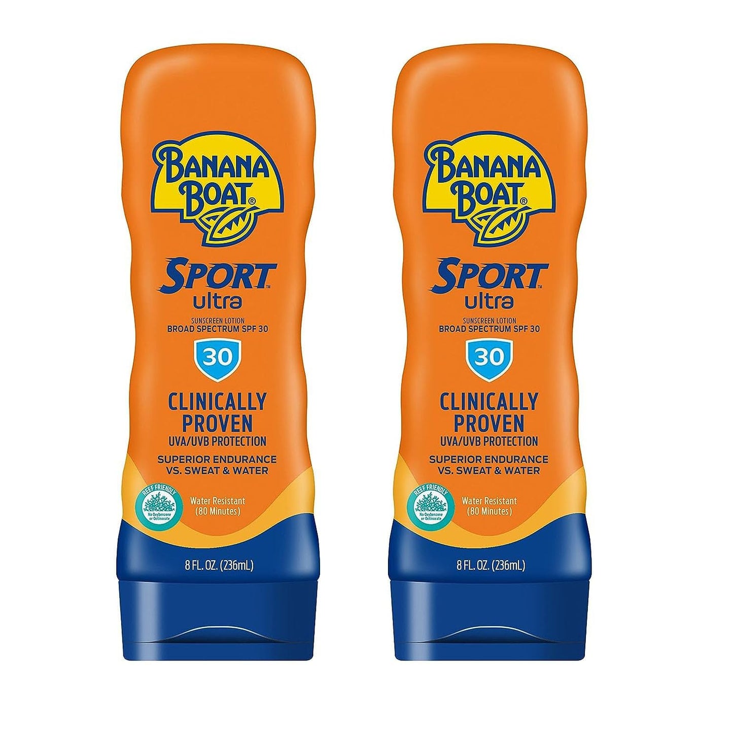 Banana Boat Sport Performance Broad Spectrum SPF 30 Sunscreen Lotion, Swim Splash - Up to 80 Minutes Water Resistant, 8 fl oz, 2-Pack Beauty & Personal Care Banana Boat
