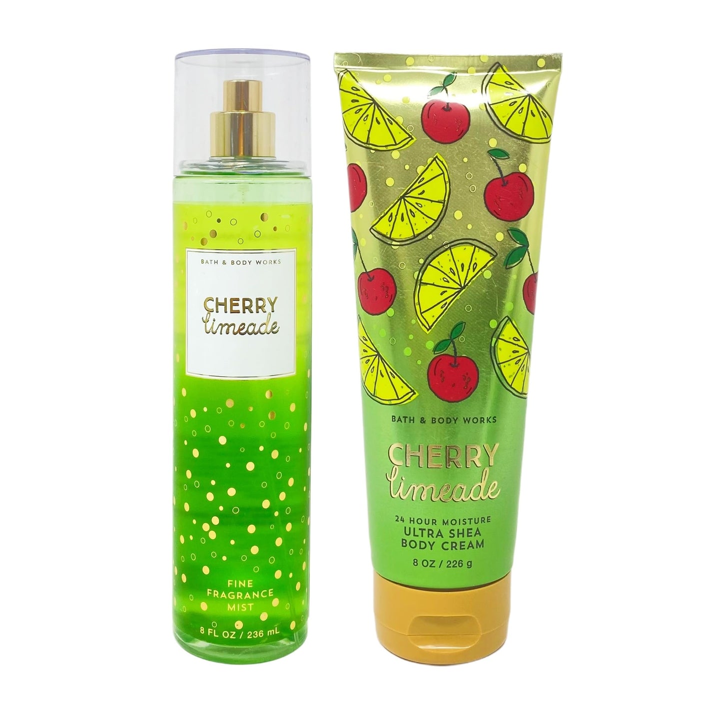 Bath & Body Works Cherry Limeade Duo Set - Fragrance Mist and Body Cream - Full Size Beauty and Personal Care Bath & Body Works