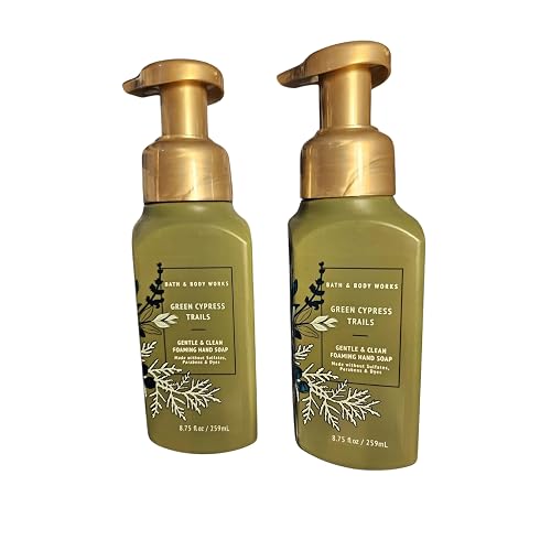 Bath & Body Works Foaming Hand Soap, Set of 2, 8.75oz Each (Green Cypress Trails) Beauty & Personal Care Bath & Body Works