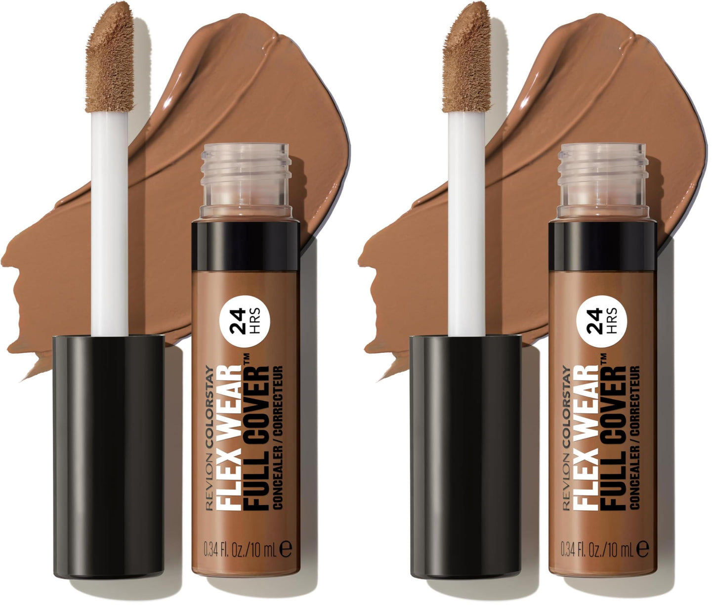 Revlon ColorStay Flex Wear, Full Cover Non-Creasing Concealer, Infused with Hyaluronic Acid & Vitamin E, Flexible Longwear, 076 Caramel, 0.34 Fl Oz Beauty and Personal Care REVLON Default Title