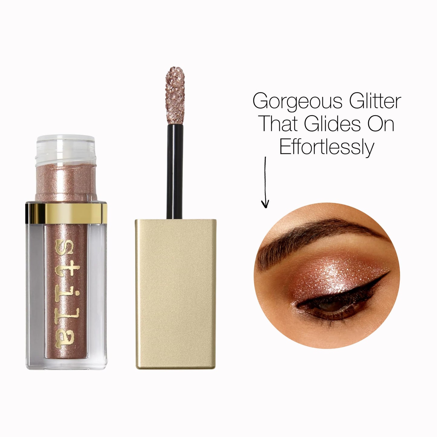 Stila Magnificent Metals Glitter & Glow Liquid Eye Shadow, Rose Gold Retro, Original Beauty & Personal Care stila