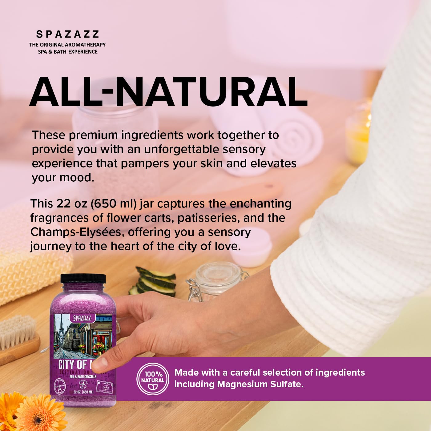Spazazz SPZ-301 Love & Romance in Paris Hot Tub Scent & Fragrance - Couples Spa Gift - Destination Bath Salt Crystals 22 oz Beauty and Personal Care Spazazz