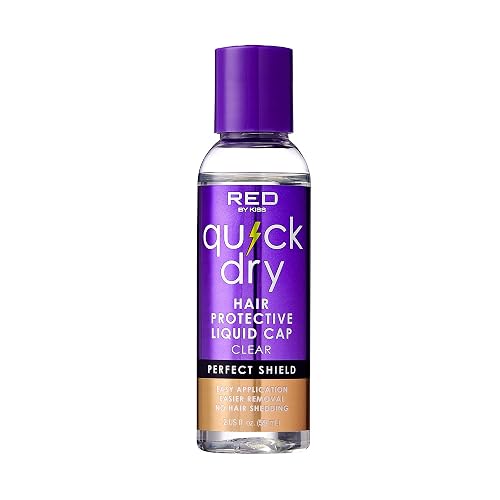 Red by Kiss Quick Dry Hair Protective Liquid Cap, Strong Lightweight Protection from Weaves Glue Damage, Fast Application, Quick Drying, & Easy Beauty & Personal Care Red by Kiss