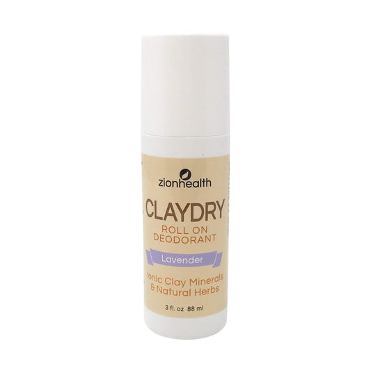 Clay Dry Roll On Lavender Zion Health 3 oz Roll On Beauty and Personal Care Zion Health