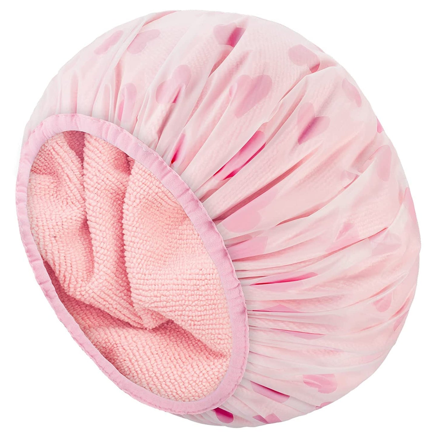 Auban Shower Cap, Shower Cap for Women Terry Cloth Lined EVA Exterior Reusable Double Layer Waterproof, Large Bath Hair Cap, Hotel Travel Essentials Beauty & Personal Care Auban