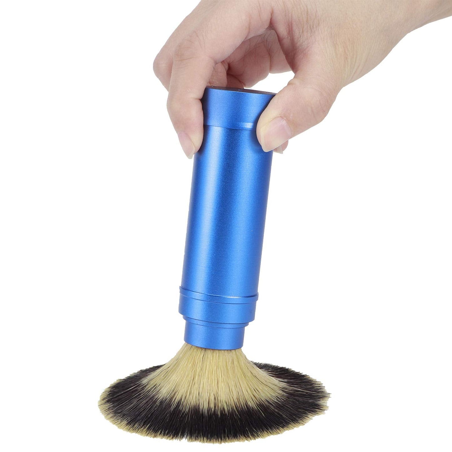 2PCS Travel Shaving Brush, Badger Hair Shaving Brush Aluminum Portable Facial Foaming Grooming Tool for Men Shave Beard Bathroom Supplies Beauty and Personal Care Jwthee