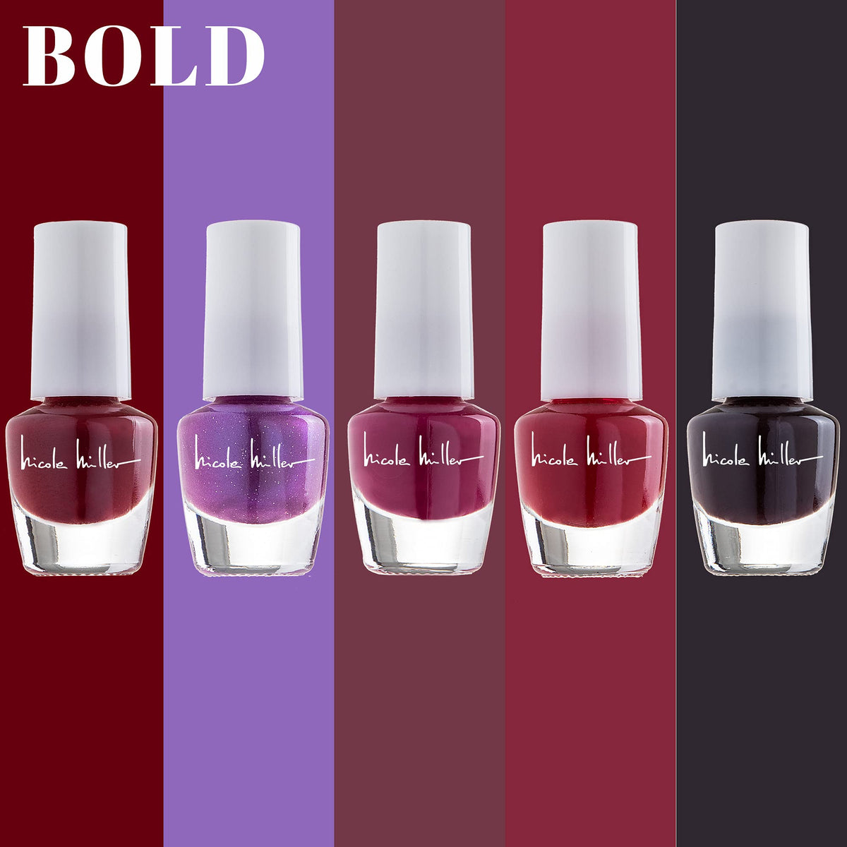 Nicole Miller Mini Nail Polish Set - Glossy, Vibrant Colors for Fingernails & Toenails, 2 Pack Trendy and Floral Collection Beauty & Personal Care Nicole Miller New York