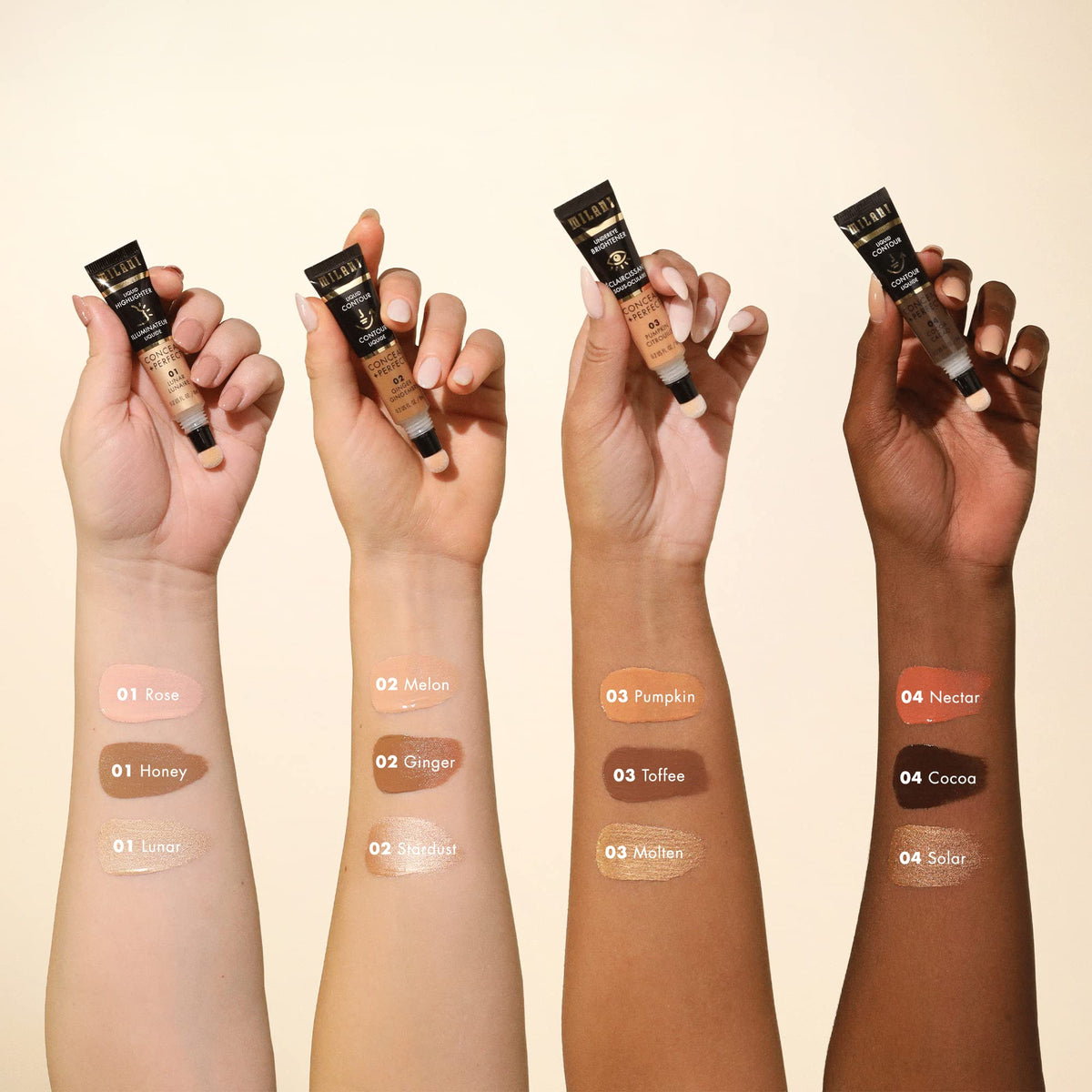 Milani Conceal + Perfect Liquid Contour, Lightweight Cream Contour - Ginger