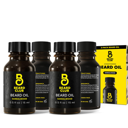 The Beard Club Premium Sandalwood Beard Oil for Men - Natural Castor & Sunflower Seed Oils - Beard & Mustache Conditioner - Hydrates, Moisturizes Beauty and Personal Care The Beard Club
