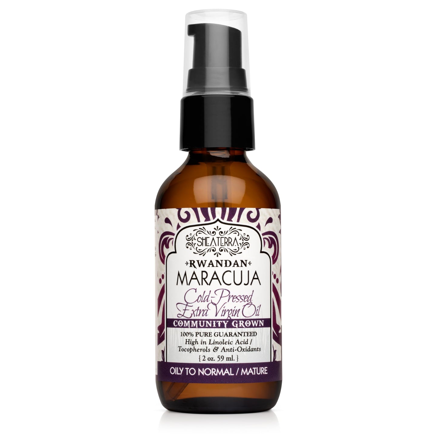 Shea Terra Rwandan Maracuja Cold-Pressed Extra Virgin Oil, All Natural Emollient Oil Rich in Vitamin C for Supporting Super Soft, Glowing, Youthful Beauty & Personal Care Shea Terra Organics