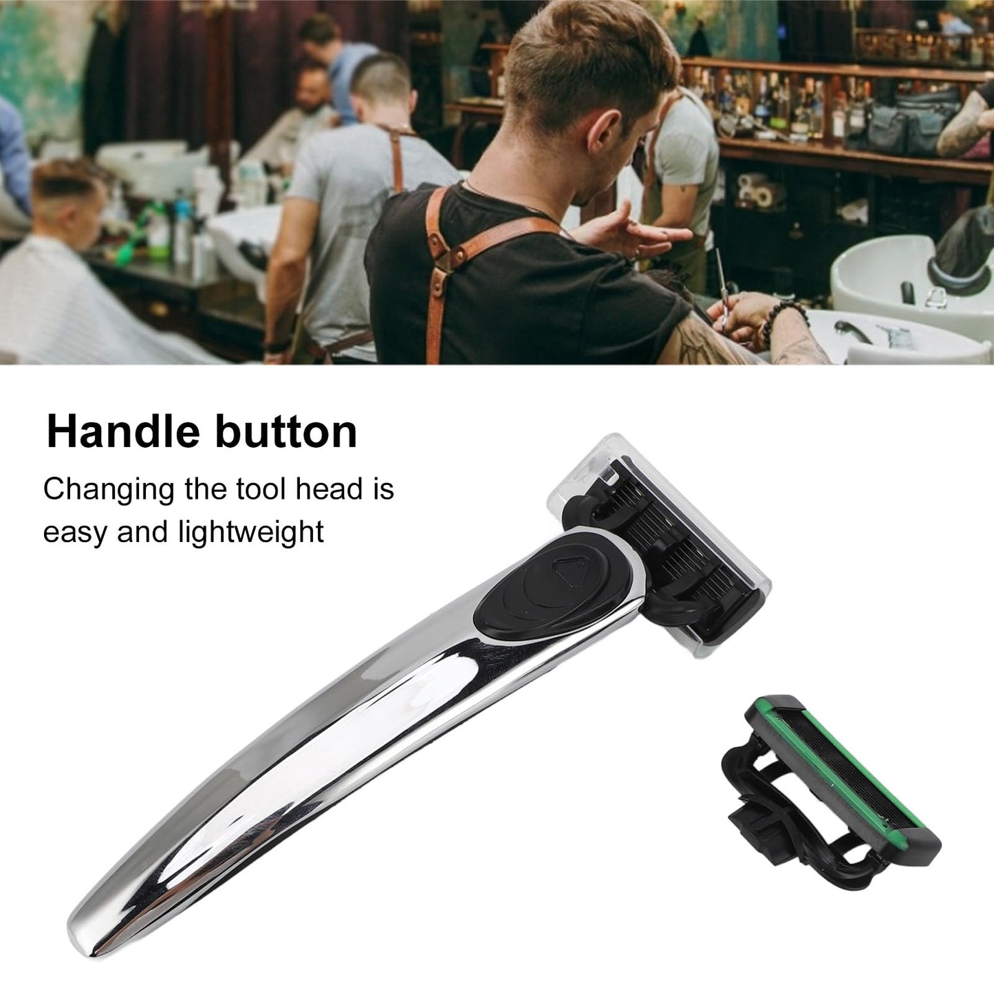 Brrnoo Metal Safety Beard Trimmer, 7 Layer Manual Beard Trimmer, Rotating Cutter Head Contours, Safety Shaver with Cutter Head Beauty and Personal Care Brrnoo