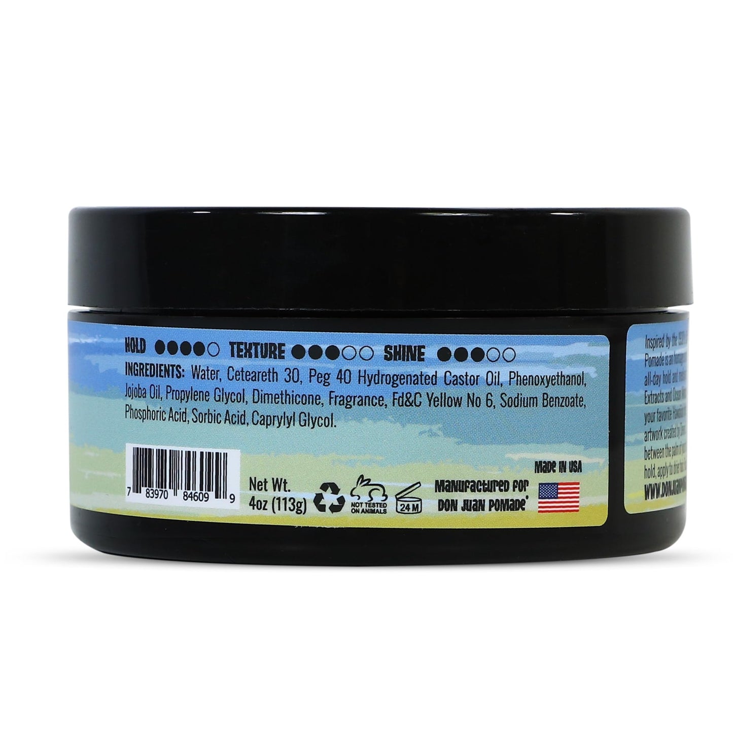 Don Juan Tiki Pomade | Water Based | High Hold | Medium Shine | Natural Plant Extracts and Ocean Minerals | Mai Tai Tropical Scent, 4 oz Beauty & Personal Care Don Juan