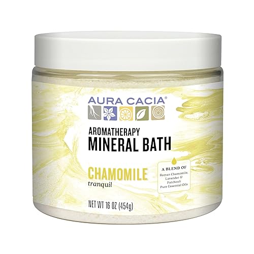 Aura Cacia Aromatherapy Mineral Bath, Tranquil Chamomile, Mineral Bath Salts with Pure Essential Oils for a Soothing and Rejuvenating Foot and Body Beauty & Personal Care Aura Cacia