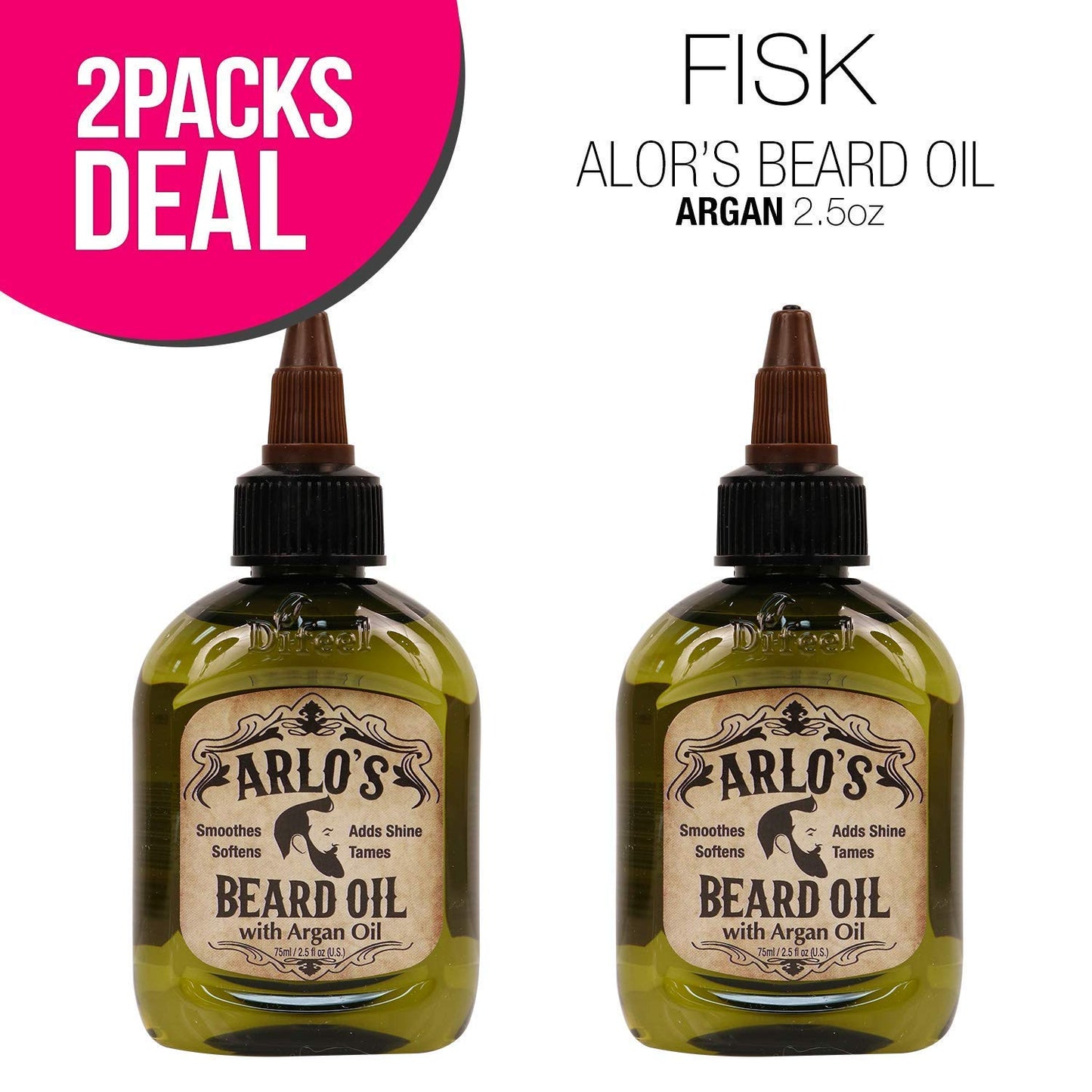 Arlo's Beard Oil - Argan Oil 2.5 ounce (2 Pack) Beauty and Personal Care Arlo's
