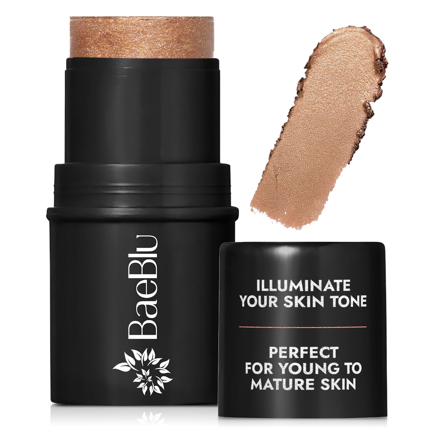 BaeBlu - Organic Cream Bronzer Stick - 100% Natural Vegan Cream Bronzer for Face, Multi-Use for Lips, Cheeks & Eyes, Buildable Shimmer, Gluten-Free Beauty & Personal Care BaeBlu