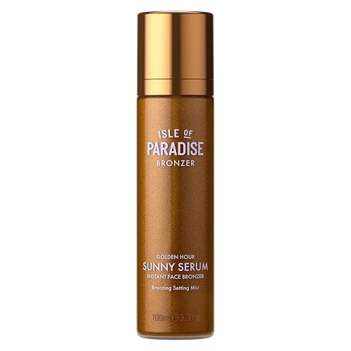 Isle of Paradise Sunny Serum Instant Bronzing Setting Mist- Golden Hour, Hydrating & Illuminating Makeup Setting Spray, Lightweight Formula, Vitamin Beauty & Personal Care Isle of Paradise