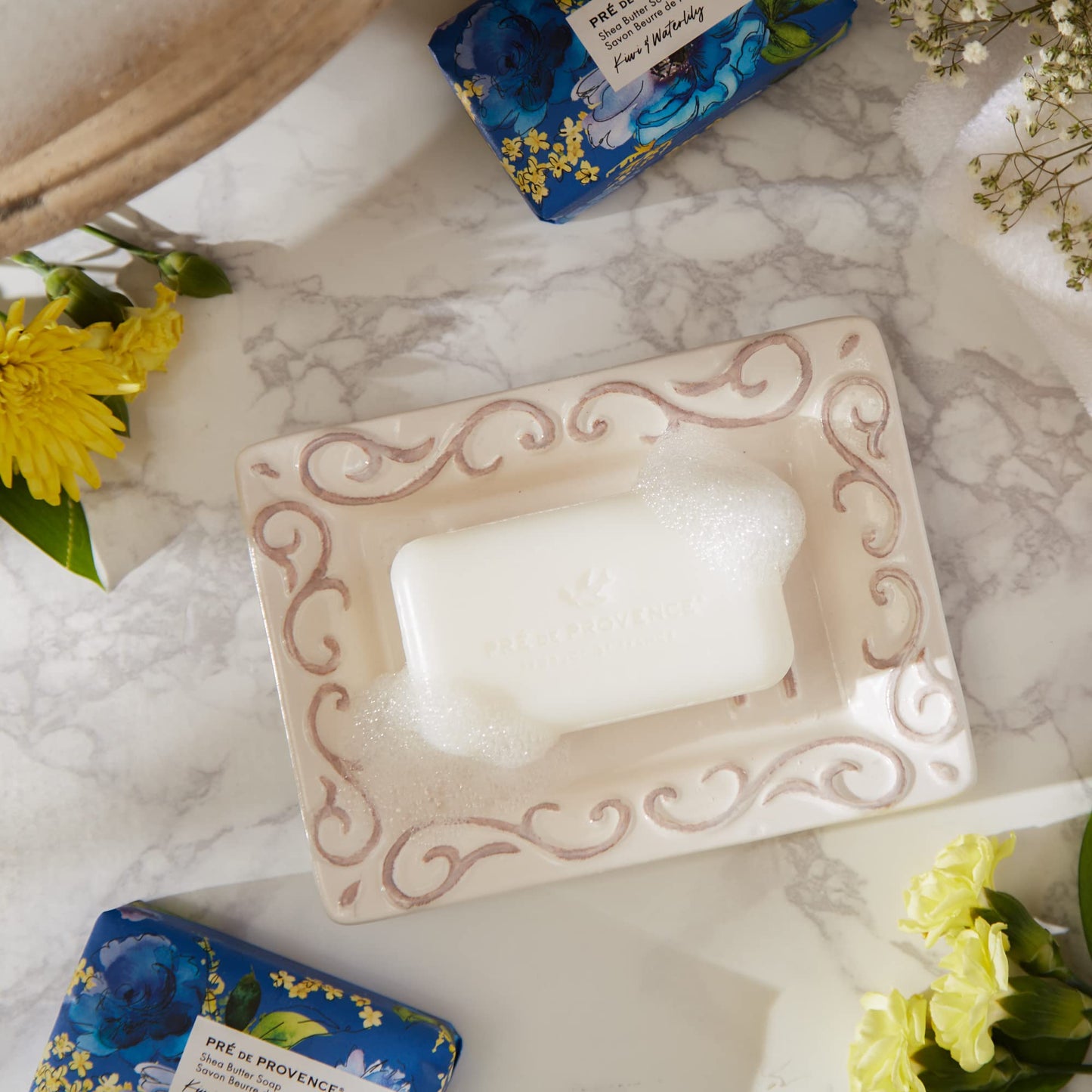 Pre de Provence Wrapped Artisanal Soap Bar, Organic Shea Butter Enriched, Natural French Skincare, Quad Milled for a Rich Smooth Lather, Kiwi Beauty & Personal Care Pre de Provence