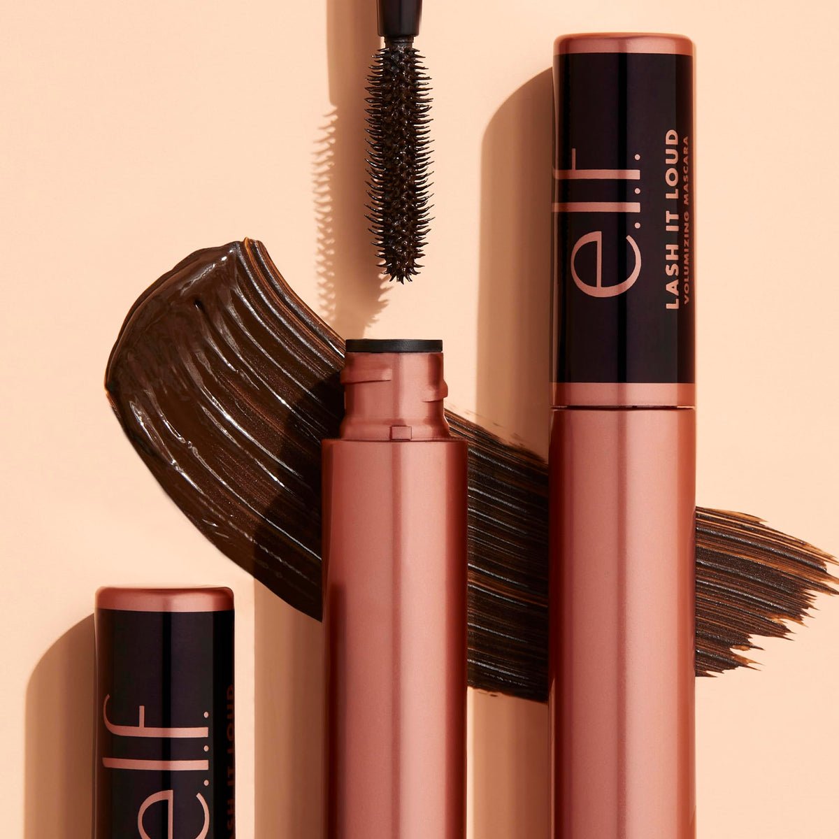 e.l.f. Lash It Loud Mascara, Volumizing Formula for Mega Volume Lashes, Creates Fuller & Bolder Eyelashes, Intensely Pigmented, Deep Brown, 0.23 Oz Beauty & Personal Care e.l.f.