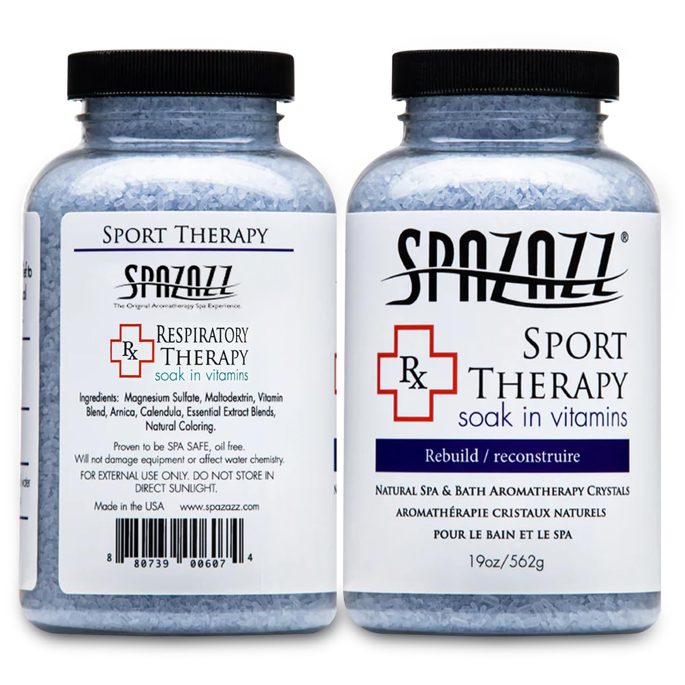 Spazazz SPZ-607 RX Sport Therapy Rebuild Crystals Container, 19 oz Beauty and Personal Care Spazazz