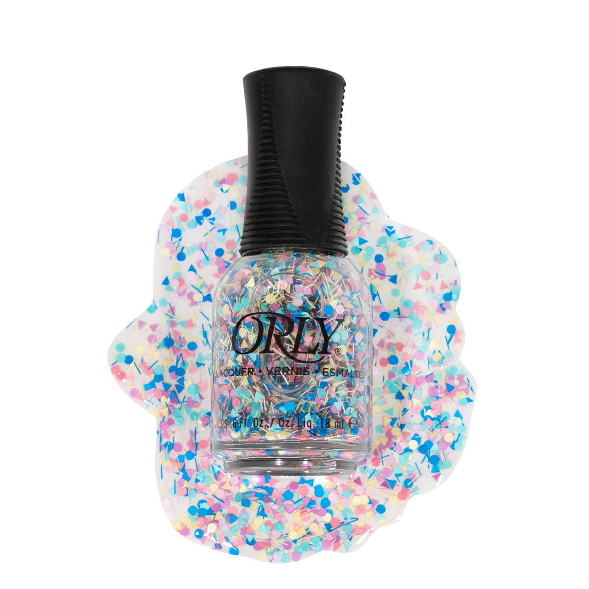 Orly Nail Polish Confetti Topper After School Special | Nostalgic 80s Design Nail Art in a Bottle 0.6fl oz