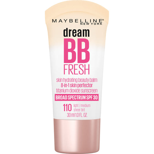 Maybelline Dream Fresh Skin Hydrating BB cream, 8-in-1 Skin Perfecting Beauty Balm with Broad Spectrum SPF 30, Sheer Tint Coverage, Oil-Free Beauty and Personal Care MAYBELLINE Default Title