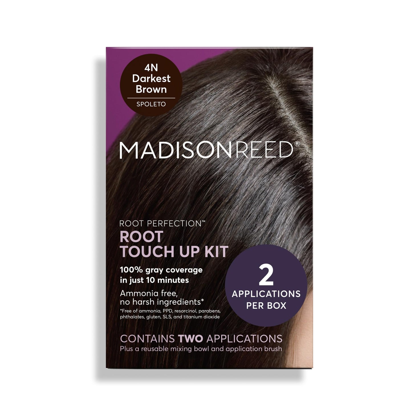 Madison Reed Root Perfection Root Touch Up Kit - 4N Spoleto Darkest Brown, 2 Permanent Applications, 100% Gray Coverage in 10 Min | PPD-Free Beauty & Personal Care Madison Reed