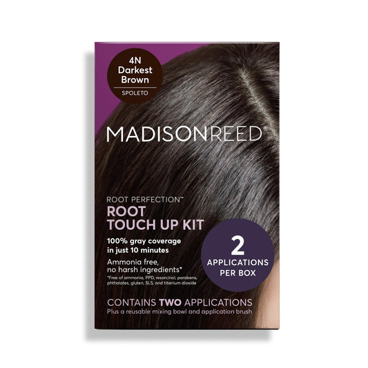 Madison Reed Root Perfection Root Touch Up Kit - 4N Spoleto Darkest Brown, 2 Permanent Applications, 100% Gray Coverage in 10 Min | PPD-Free Beauty & Personal Care Madison Reed