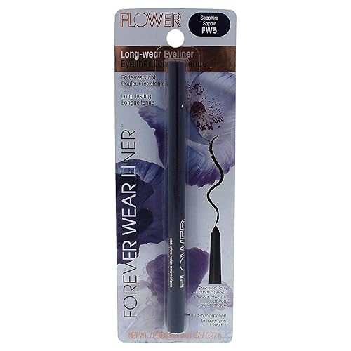 FLOWER BEAUTY Wear Eyeliner Pencil Long Lasting Fade Resistant Smooth Application Retractable Eye Liner, Forever Sapphire, 0.01 Ounce Beauty & Personal Care FLOWER BEAUTY
