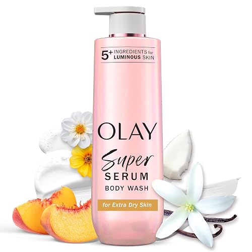 Olay Super Serum Body Wash for Extra Dry Skin, 24hr Long Lasting Rich Hydration, 5+ Ingredient Complex for Bright, Even, Firm, & Luminous Skin Beauty & Personal Care Olay