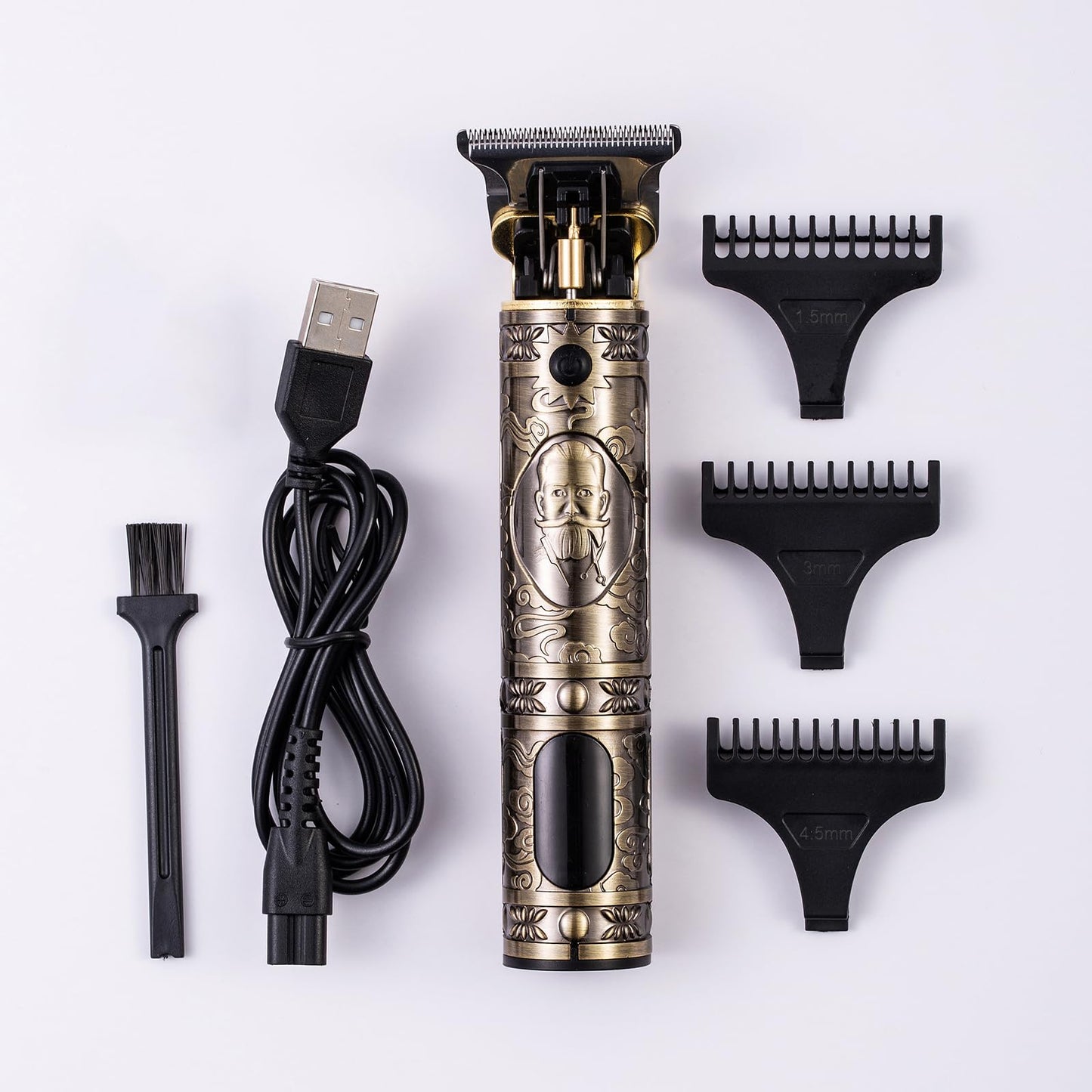 Yinhing Men Hair Clippers, Cordless Hair Trimmer with LCD Display and 3PCS T Blades, for Beard Body Facial Grooming (Brown) Beauty and Personal Care Yinhing
