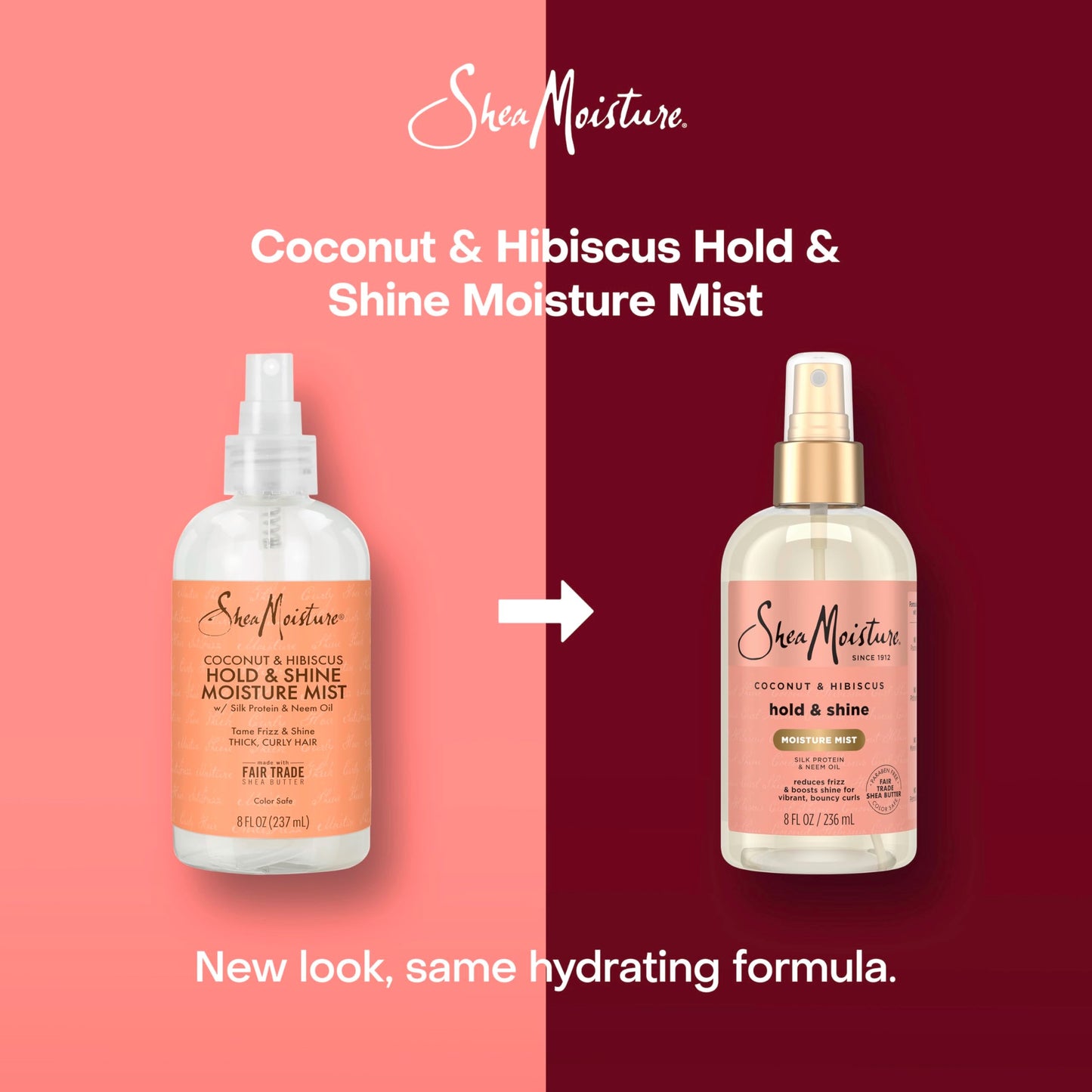 Shea Moisture Coconut & Hibiscus Hold & Shine Mist 8 Ounce (Pack of 3) Beauty & Personal Care Shea Moisture