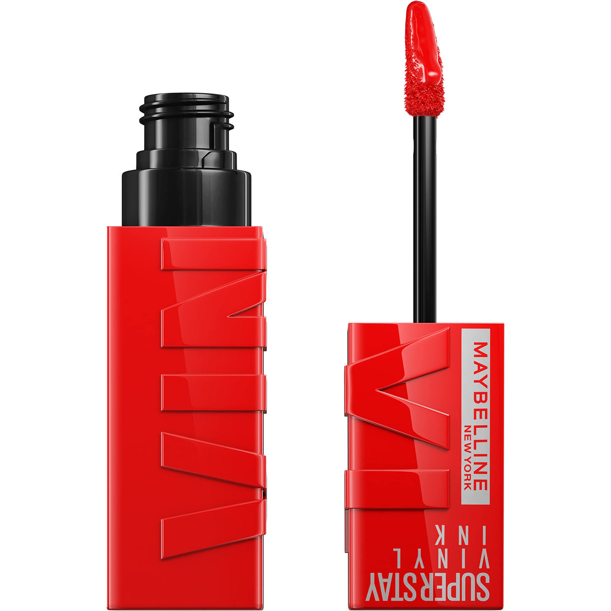 Maybelline Super Stay Vinyl Ink Longwear No-Budge Liquid Lipcolor Makeup, Highly Pigmented Color and Instant Shine, Red-Hot, Fire Engine Red Lipstick Beauty & Personal Care MAYBELLINE