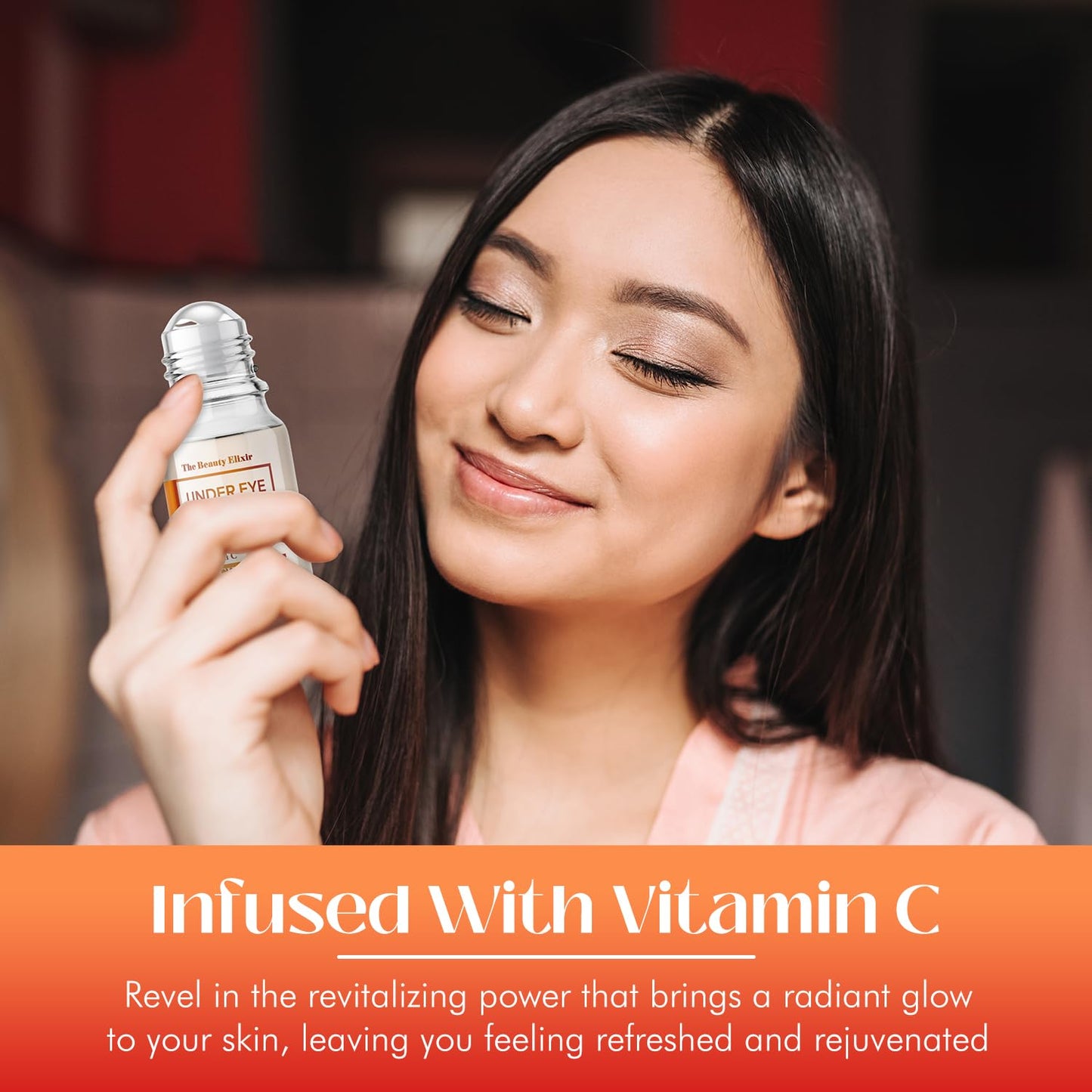 The Beauty Elixir Vitamin C Eye Roller For Puffy Eyes & Dark Circles - Dermatologist Tested, Brightens Under Eyes & Crow's Feet Treatment, Natural Beauty & Personal Care The Beauty Elixir