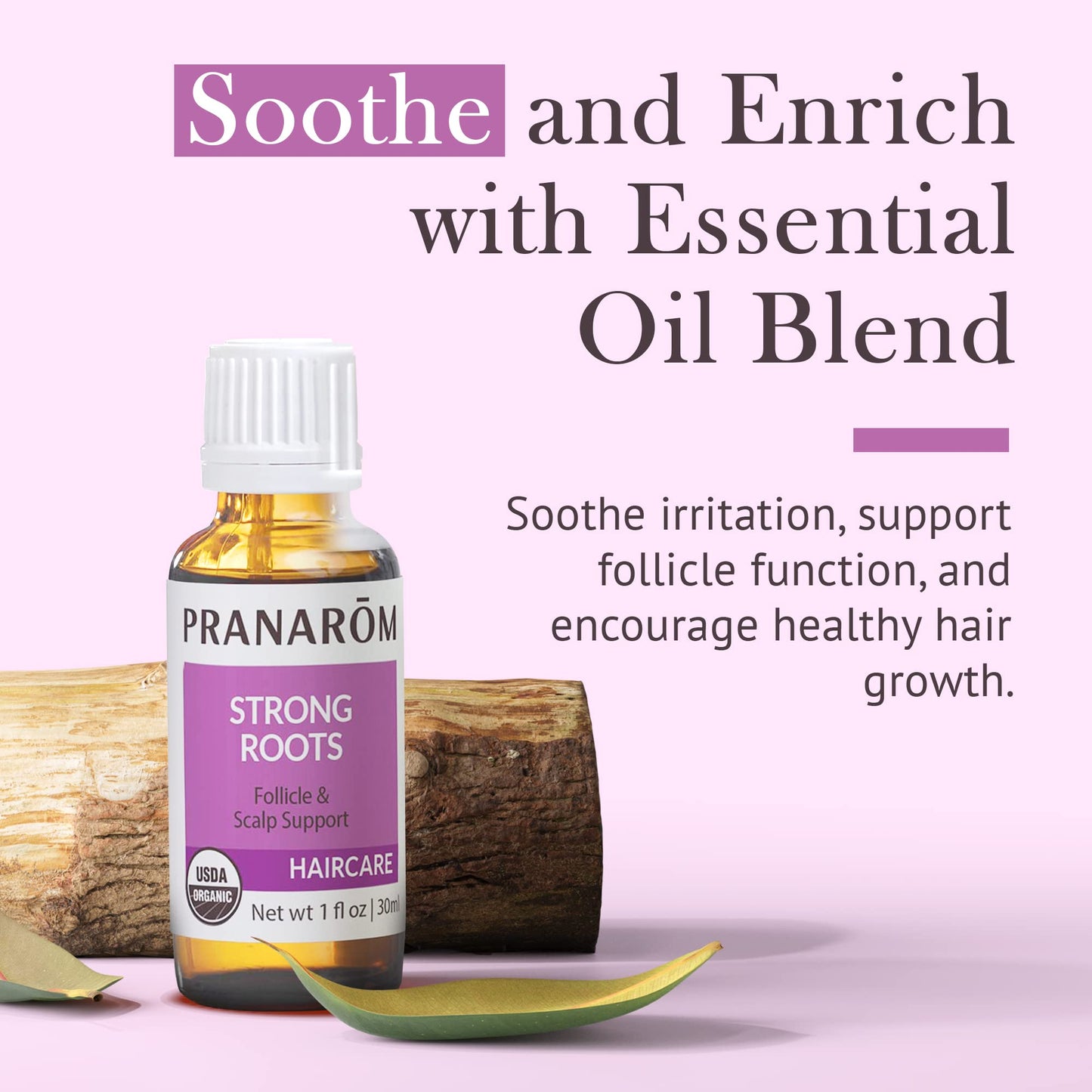 PRANAROM - Hair Strengthening & Scalp Support Oil (30ml) - 100% Pure Organic Essential Oil | USDA & ECOCERT Certified Beauty & Personal Care Pranarom