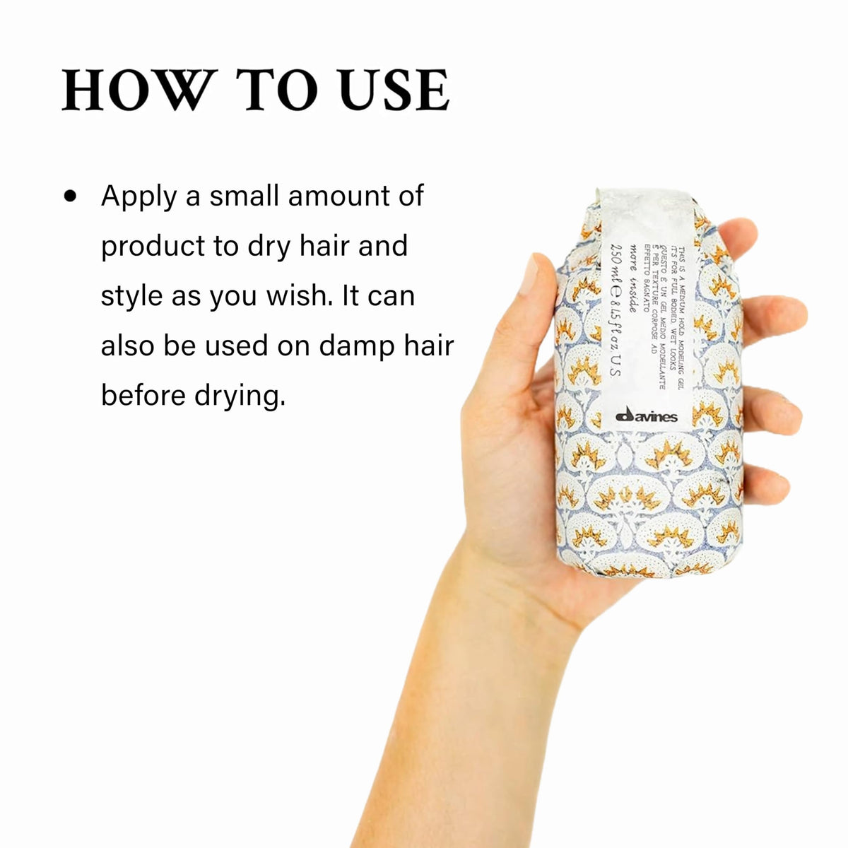 Davines This Is A Medium Hold Modeling Gel, For Structured And Full-Bodied Wet Looks, Protects Against Humidity, 8.45 fl. oz. Beauty & Personal Care Davines