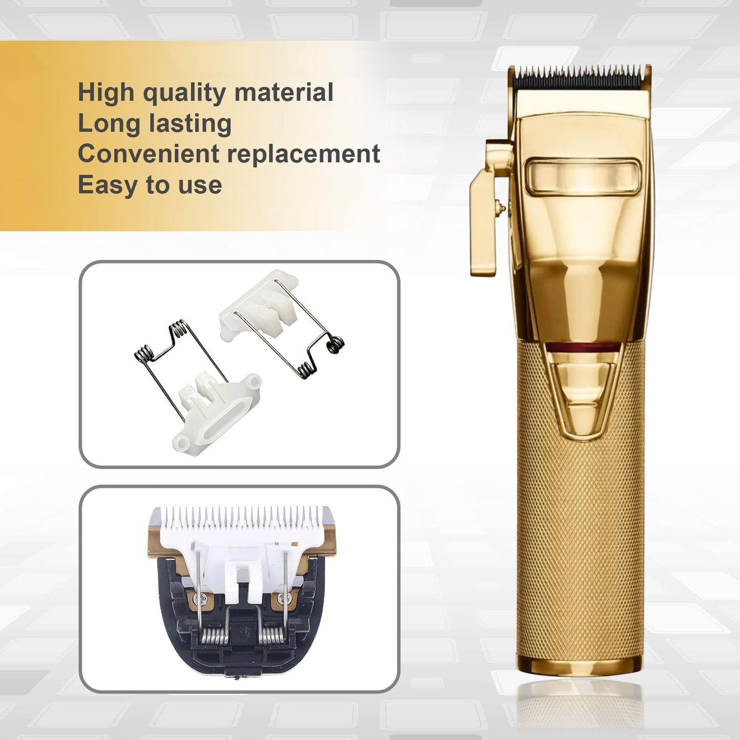 Hair Clipper Spring Tension - 10Pcs Steel Replacement for Babyliss FX870 Electric Trimmer, Hair Cutter Engraving Machine Repair Parts Beauty and Personal Care KH866