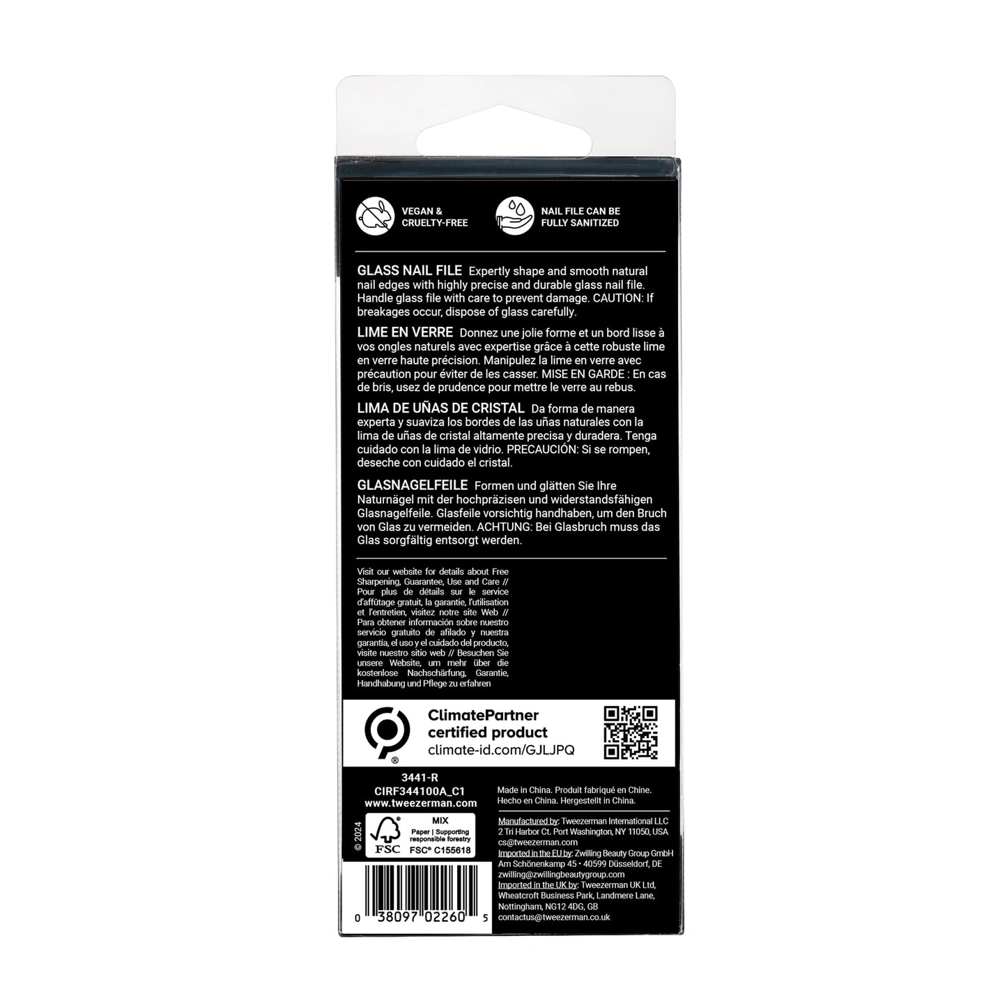 Tweezerman Glass Nail File Beauty & Personal Care Tweezerman