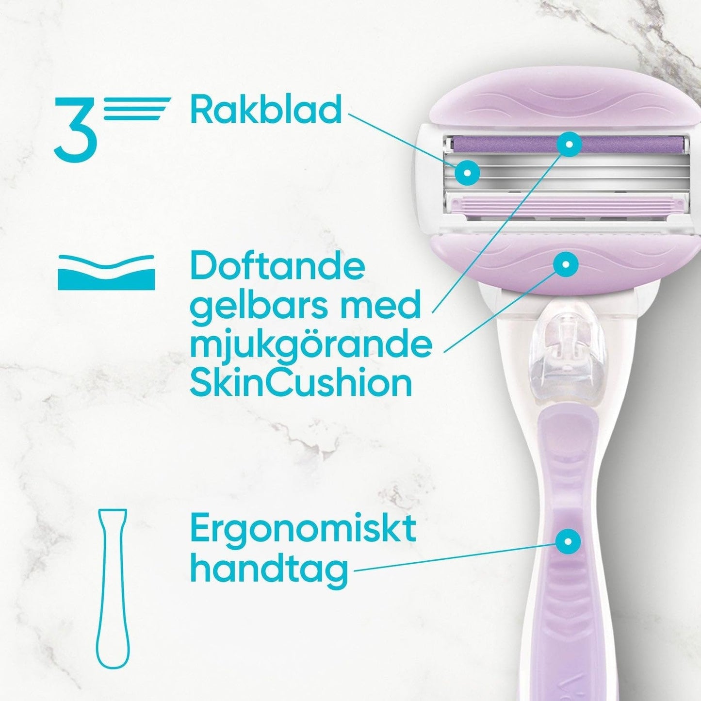 Gillette Venus ComfortGlide Breeze Women's Shaver, 4 Refills Beauty and Personal Care Gillette Venus