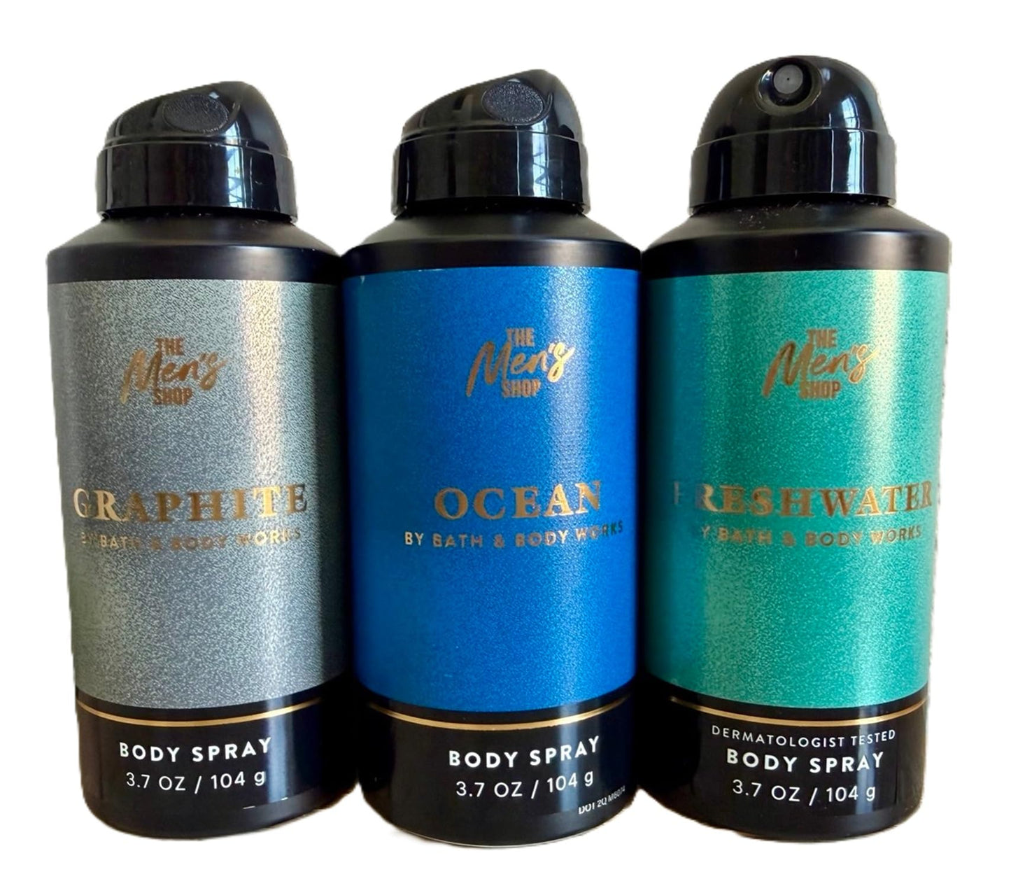 Bath & Body Works The Men's Shop Body Spray - Pack of 3 (Graphite, Ocean, Freshwater) Beauty & Personal Care Bath & Body Works