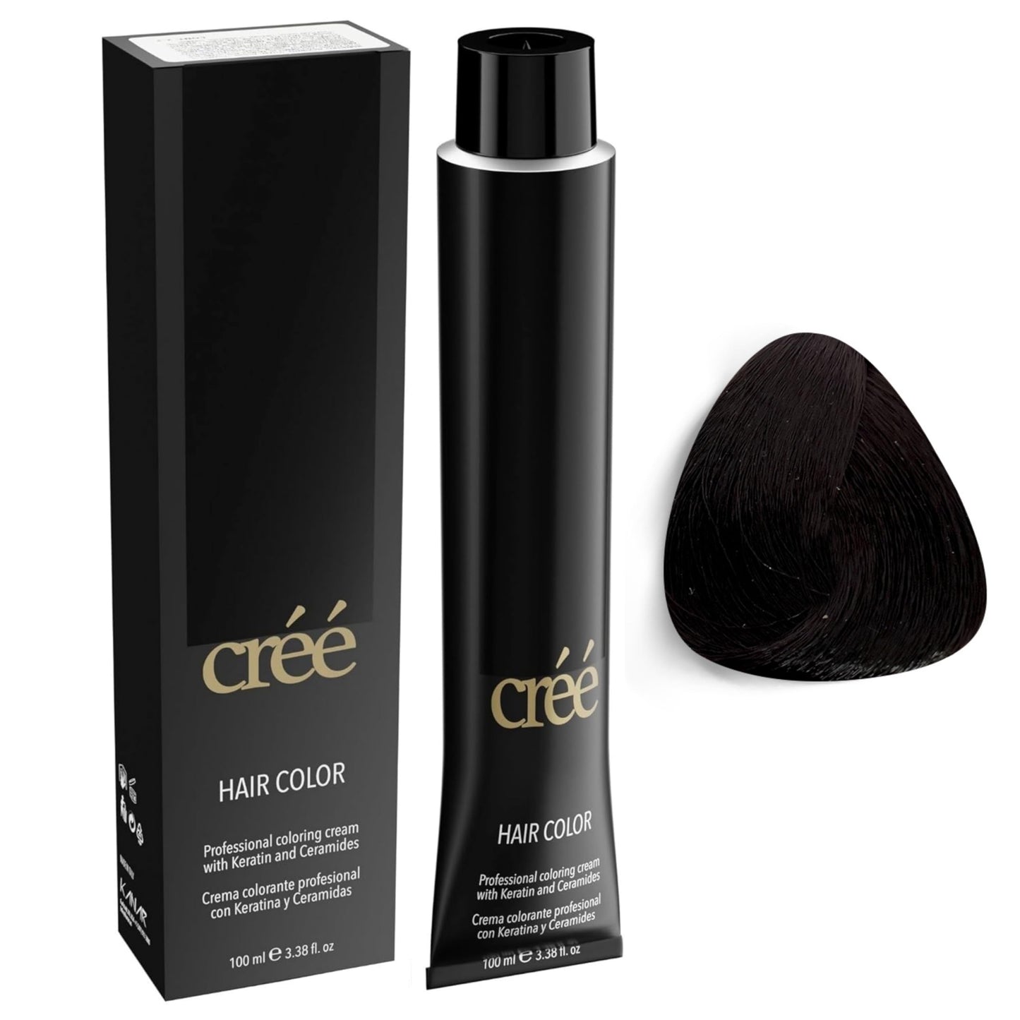 Cree Professional 2 - Very Dark Brown Permanent Hair Color - Long Lasting, Rich Vibrant - Gray Coverage 100ml - 3.4 fl.oz. Beauty & Personal Care Créé