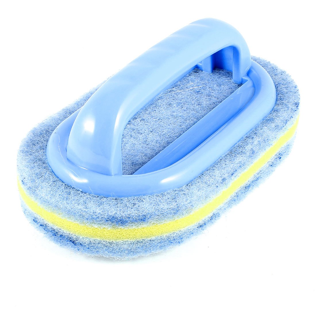 Ruilogod Oval Blue Yellow Plastic Handle Sponge Removable Dirts Bathtub Brush (id: 7d9 7e5 24d 71a 4f5 Beauty and Personal Care Ruilogod