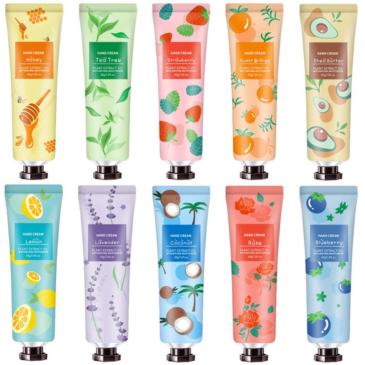 10 Pack Hand Cream for Dry Cracked Hands, Stocking Stuffers for Teen Girls,Christmas Gifts for Women,Teacher Appreciation Gifts, Natural Plant Beauty & Personal Care YAERZI