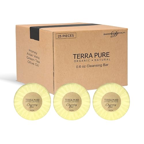 Terra Pure Bar Soap, Travel Size Hotel Amenities, 0.6 oz (Pack of 25) Beauty & Personal Care Terra Pure