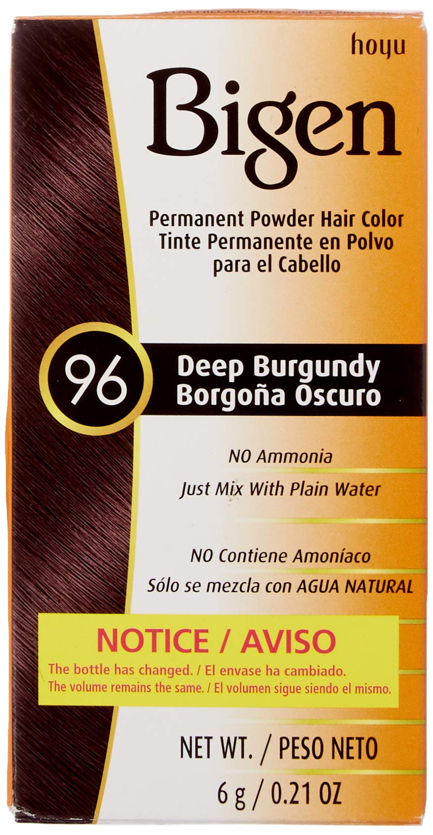 Bigen Hair Color Powder - Deep Burgundy #96 Beauty & Personal Care Bigen