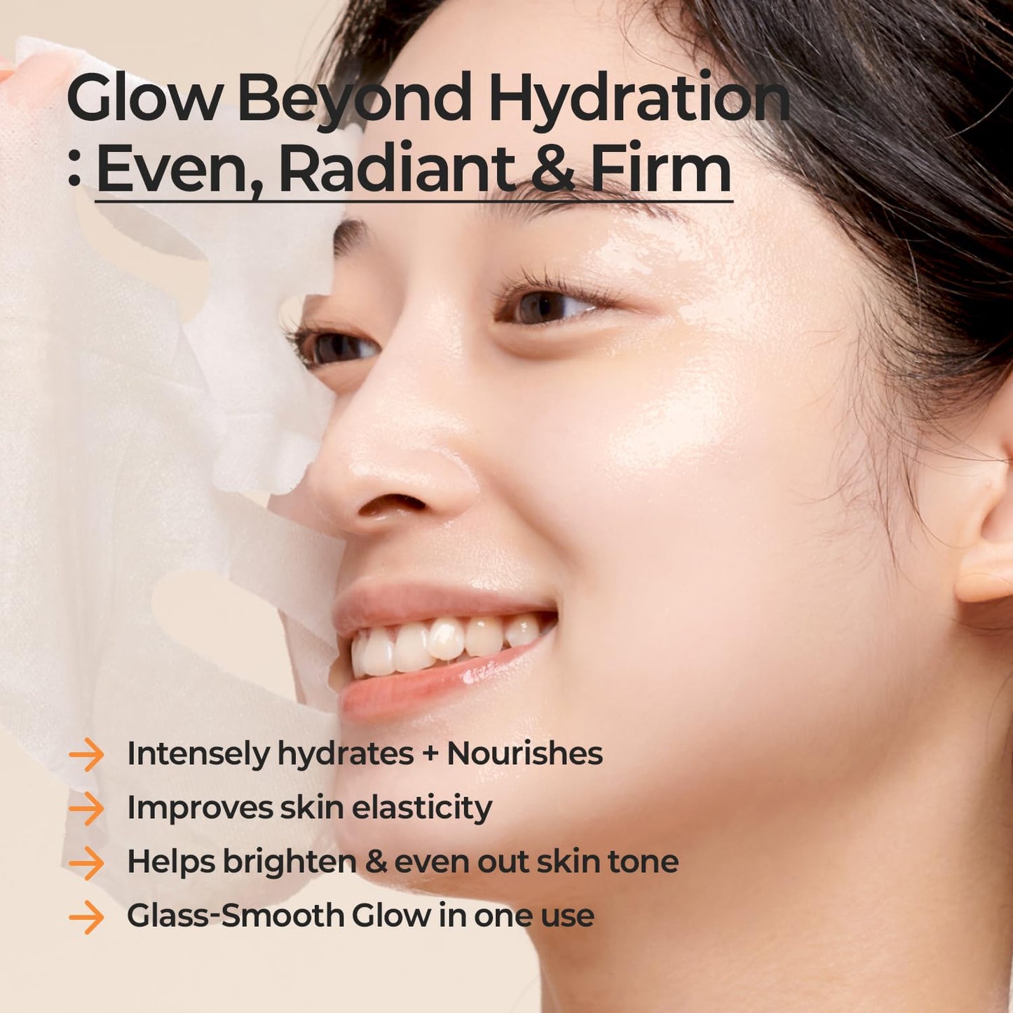 MOTHER MADE Glowing Glass Skin Hydrating Snail Deep Collagen Face Masks 10 EA, with Niacinamide 2%, Vitamin E, Facial Masks for Dry, Sensitive Skin Beauty & Personal Care MOTHER MADE