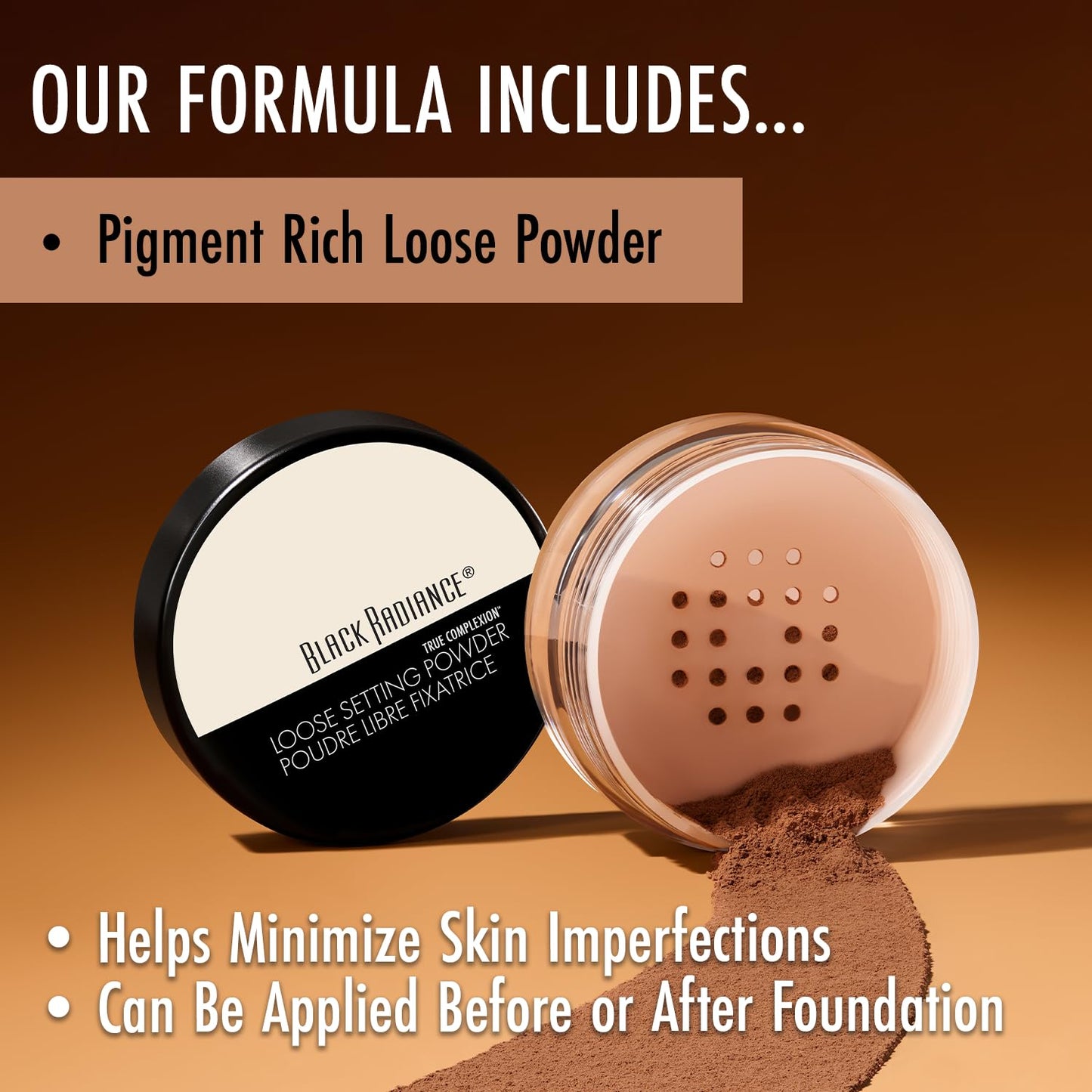 Black Radiance True Complexion Loose Setting Powder, Cocoa Kisses, 0.64 Ounce (Packaging May Vary) Beauty & Personal Care Black Radiance