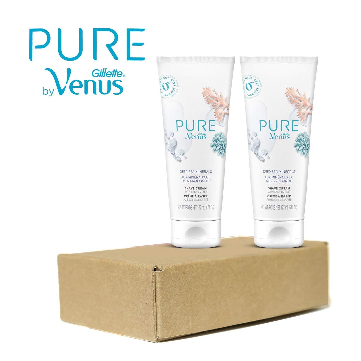 Gillette Venus PURE by Shaving Cream - Deep Sea Minerals, 6 Oz (Pack of 2) Beauty and Personal Care Gillette Venus