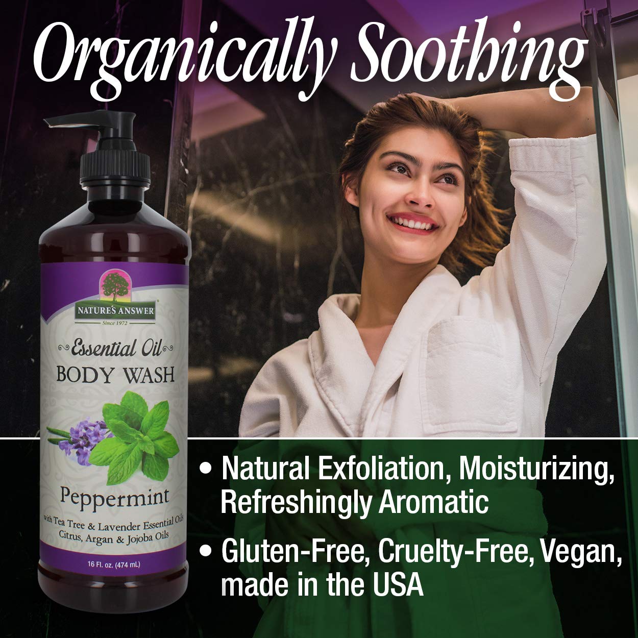 Nature's Answer Essential Oil, Body Wash, Peppermint, 16 Oz Beauty & Personal Care Nature's Answer