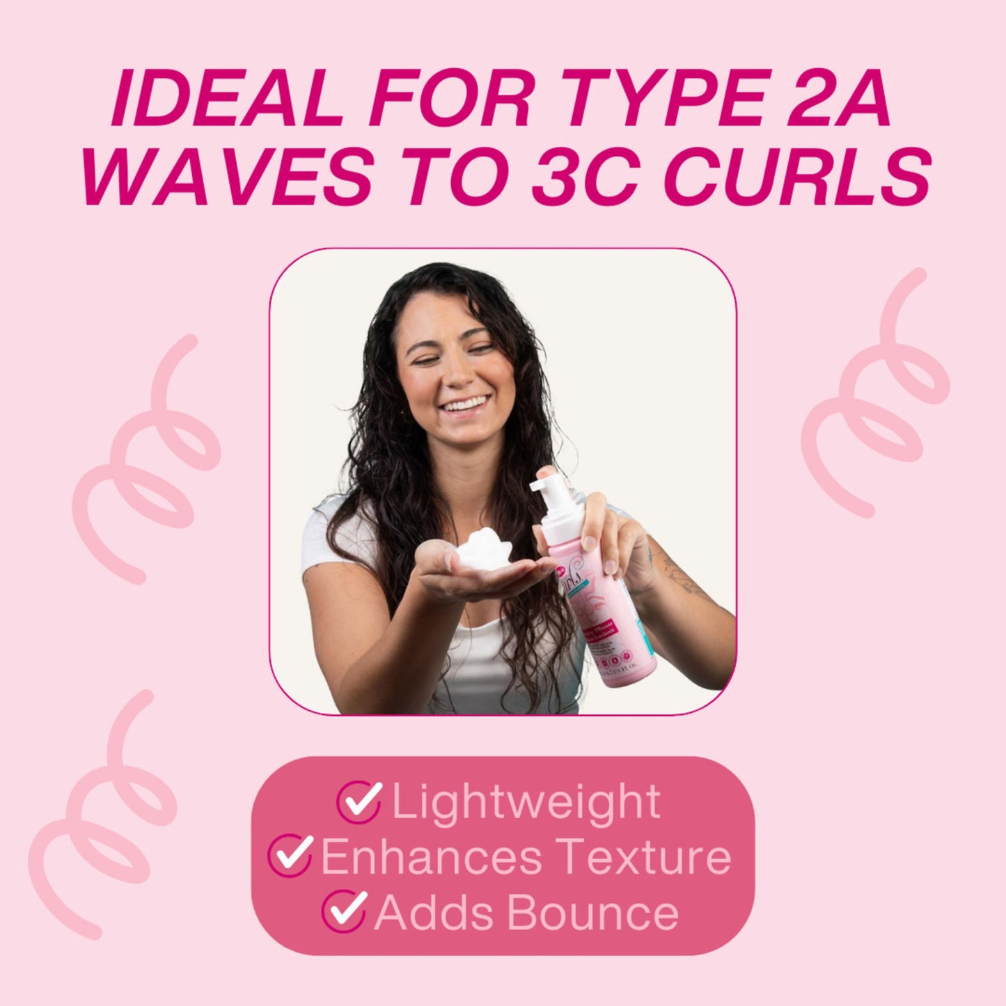 Dippity Do Girls With Curls Curl Enhancing Mousse, Light, 3-in-1 Defining Foaming Mousse for Curly Wavy Hair, Hibiscus, Olive Oil, Anti Frizz Bouncy Beauty & Personal Care Dippity Do
